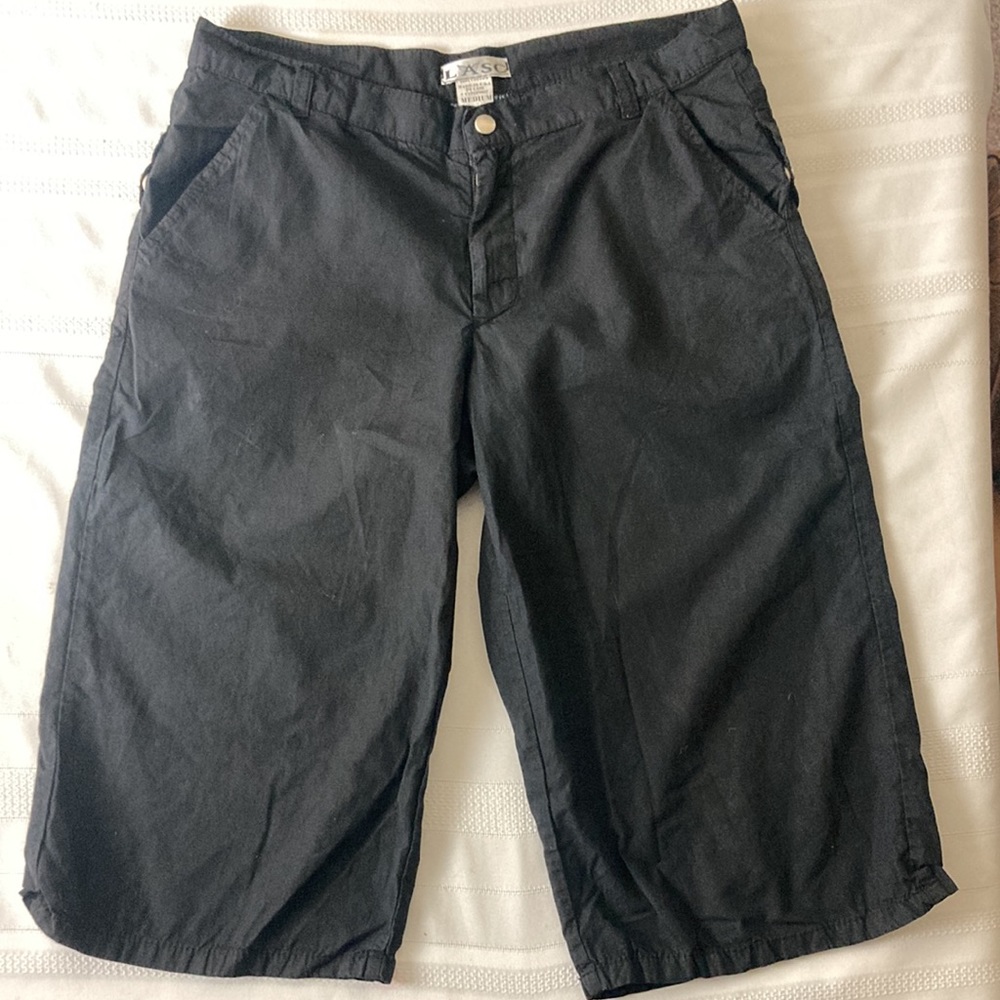 L.A.S.C. 100% Cotton Black Dress Shorts Size M